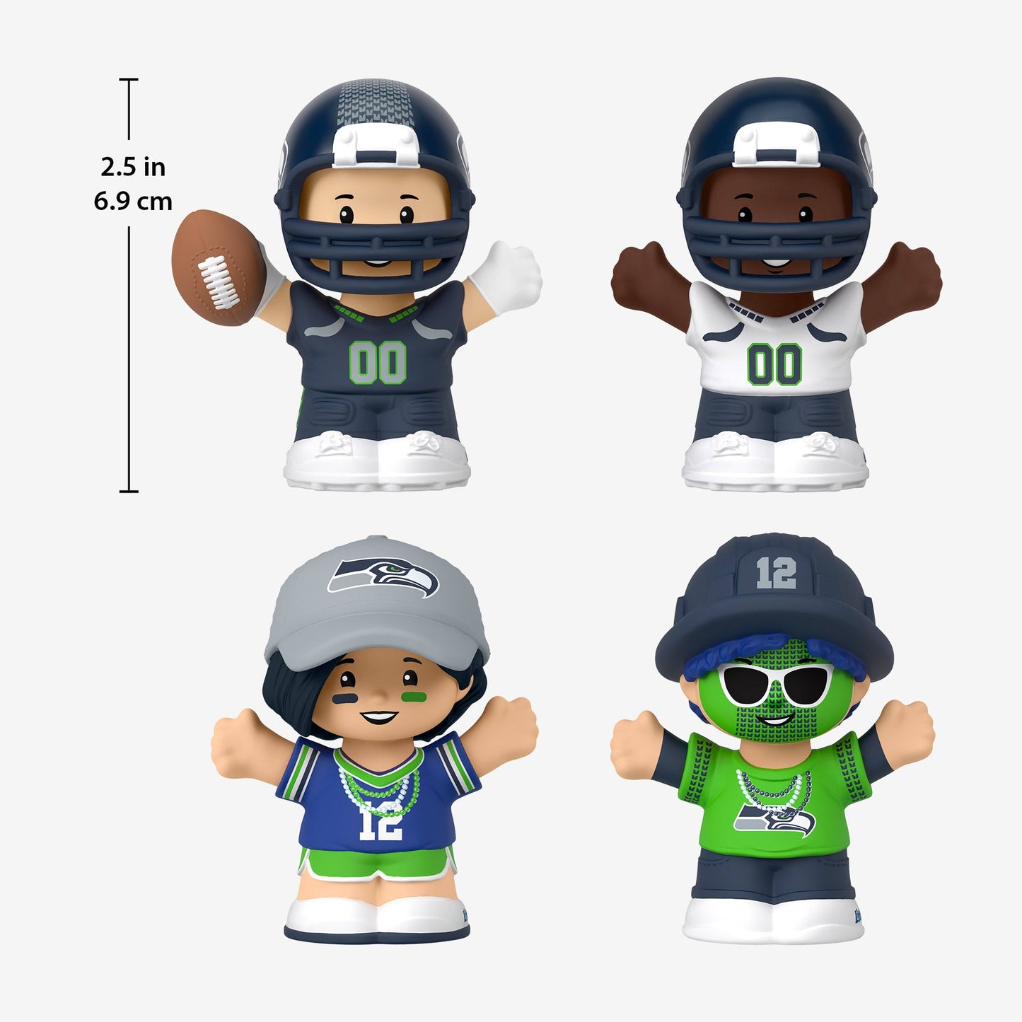 Little People Collector x NFL Seattle Seahawks Set - Bộ Mô Hình Sưu Tầm Thể Thao - Mattel - Hình ảnh bổ sung 8