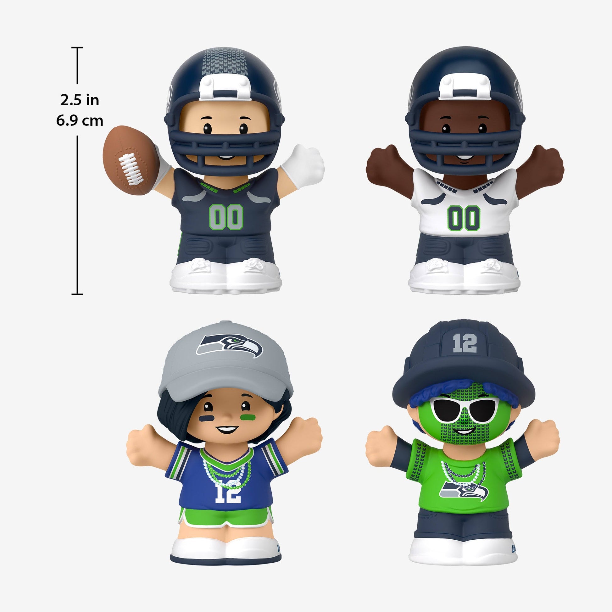 Little People Collector x NFL Seattle Seahawks Set - Bộ Mô Hình Sưu Tầm Thể Thao - Mattel - Hình ảnh bổ sung 8