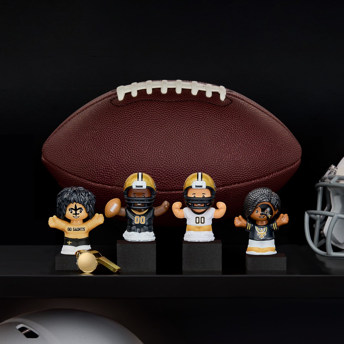Little People Collector x NFL New Orleans Saints Set - Bộ Mô Hình Nhân Vật Bóng Bầu Dục Mattel - Hình ảnh chi tiết 2