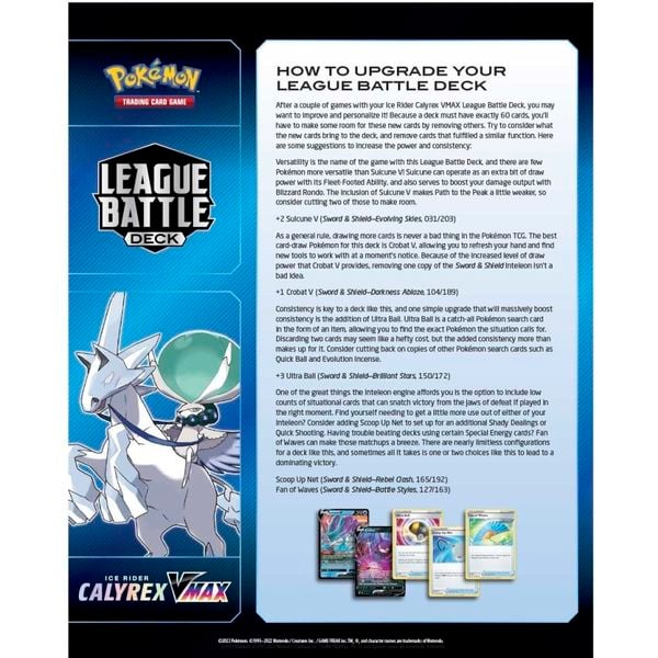 PD101 - Bài Pokemon TCG Ice Rider Calyrex VMAX League Battle Deck