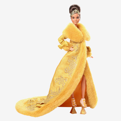 Guo Pei Barbie Doll Wearing Golden-Yellow Gown - Búp bê Sưu tầm Cao cấp Barbie Signature - Hình ảnh chi tiết 2