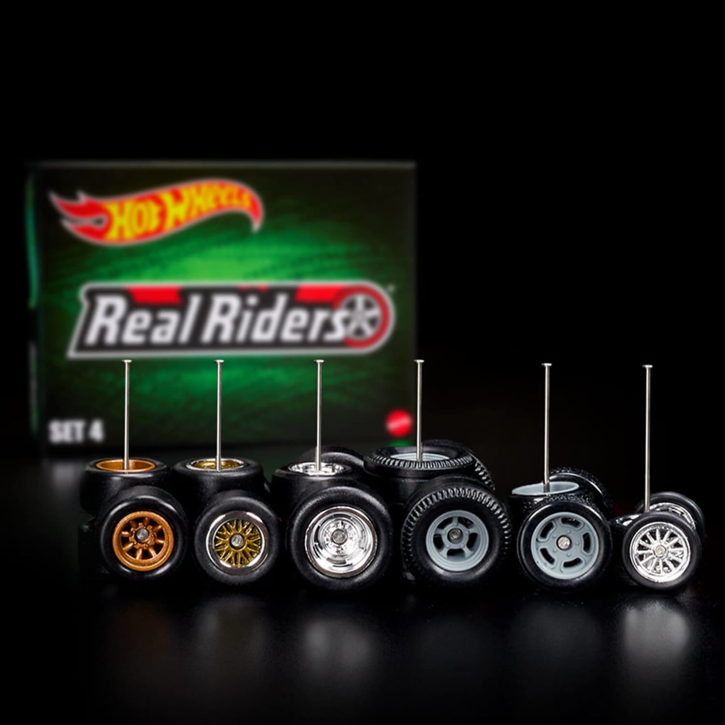 RLC Exclusive Real Riders Wheels Pack – Set 4 - Bộ Bánh Xe Cao Cấp Hot Wheels 1:64 - Hot Wheels Collectors - Hình ảnh sản phẩm