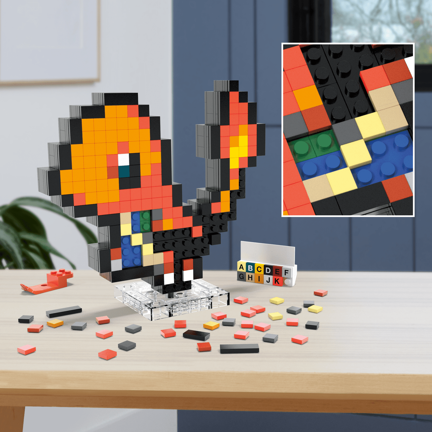 Pokémon Charmander Building Set by MEGA - Bộ Lắp Ráp Pixel Art - HTH76