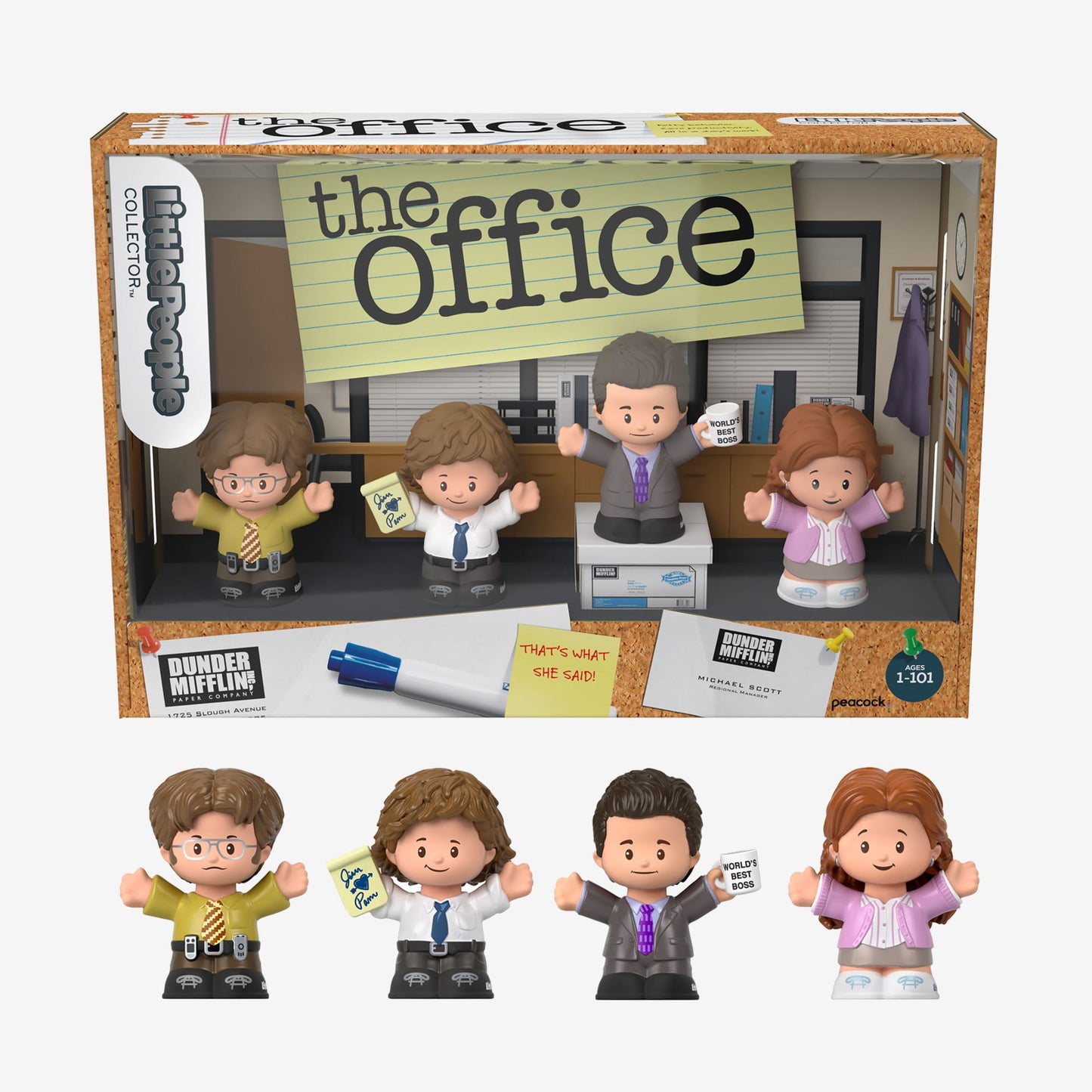Little People Collector The Office Figures - Bộ 4 Mô Hình Nhân Vật Văn Phòng - Fisher-Price - Hình ảnh sản phẩm