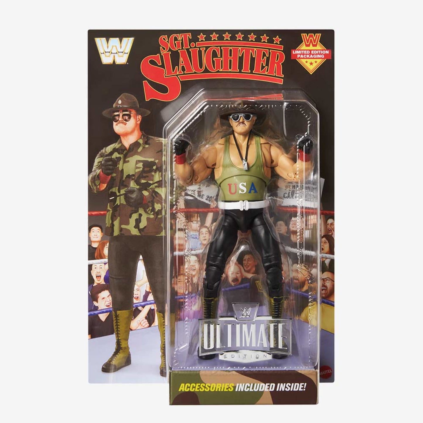 WWE Ultimate Edition Sgt. Slaughter action figure - Mô hình hành động Mattel - Hình ảnh bổ sung 5