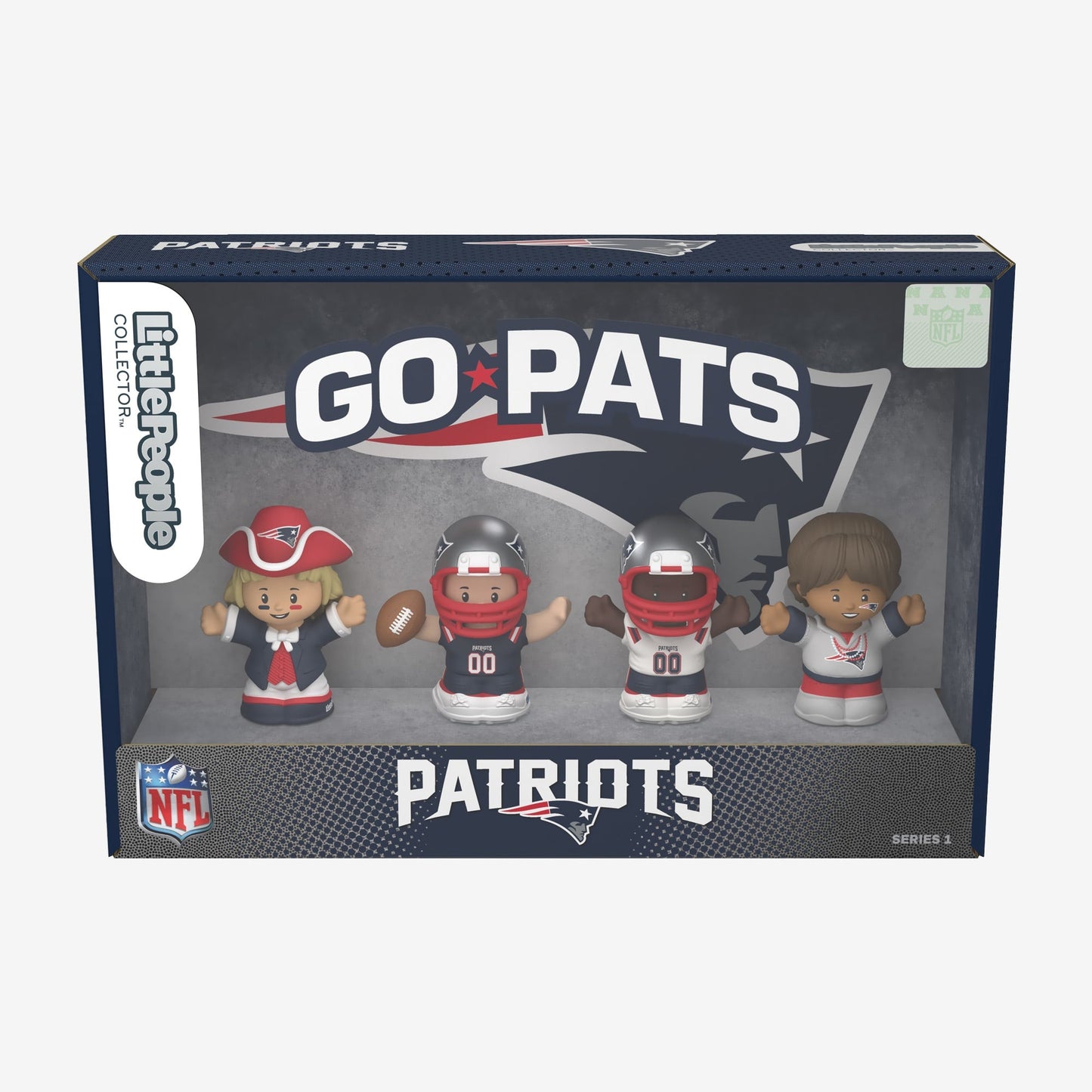 Little People Collector x NFL New England Patriots Set - Bộ Mô Hình Đồ Chơi Sưu Tầm NFL Mattel HND12 Mattel - ảnh 6 - Collect