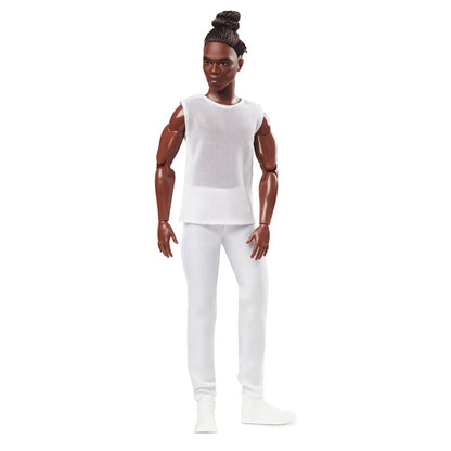 Barbie Looks Ken Doll (Brunette with Braids & Bun Hairstyle) - Búp Bê Ken Thời Thượng Dòng Black Label - Mattel GXL14 Mattel 