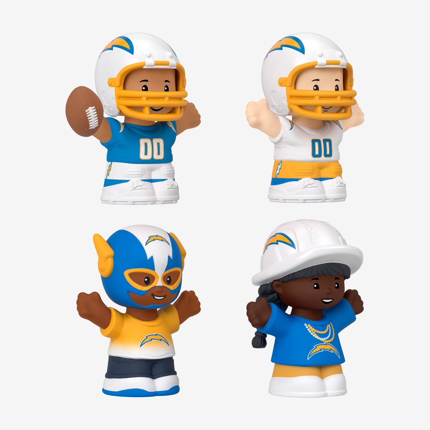 Little People Collector x NFL Los Angeles Chargers Set - Bộ Mô Hình Nhân Vật Thể Thao - Mattel HNJ53 - Hình ảnh bổ sung 6