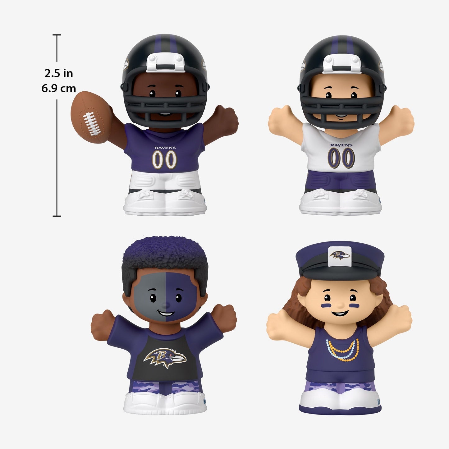 Little People Collector x NFL Baltimore Ravens Set - Bộ Mô Hình Đồ Chơi Sưu Tập NFL Mattel HNJ33 Mattel - ảnh 1 - Figure