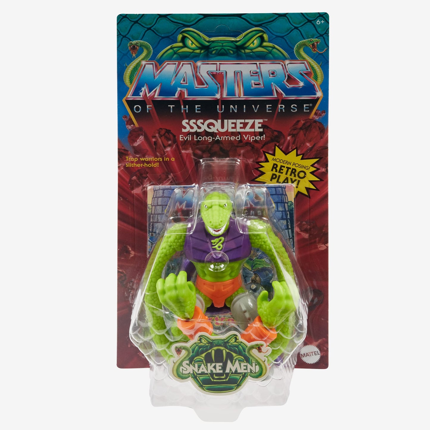 Masters of the Universe Origins Rise of Snake Men Sssqueeze Figure - Mô hình Action Figure Mattel - Hình ảnh sản phẩm