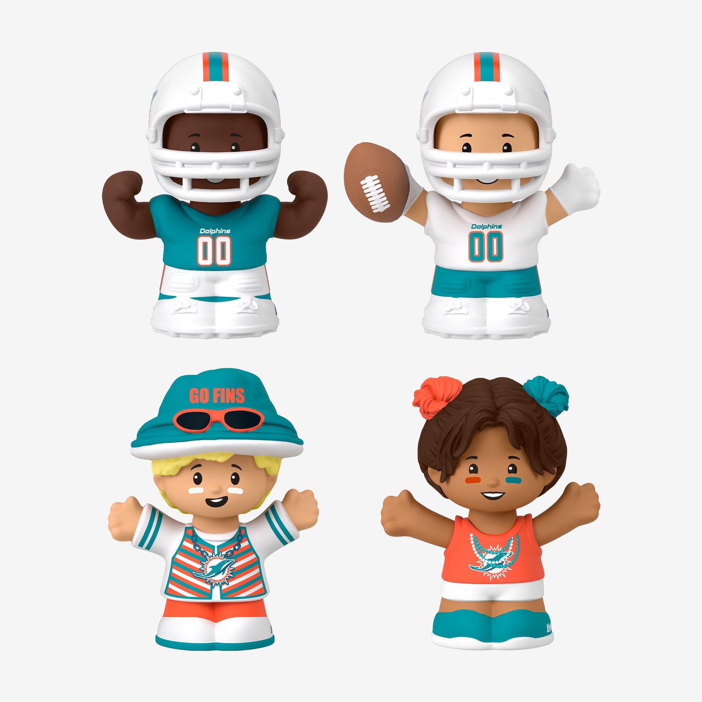 Little People Collector x NFL Miami Dolphins Set - Bộ Mô Hình Nhân Vật Sưu Tầm - Mattel - Hình ảnh bổ sung 4