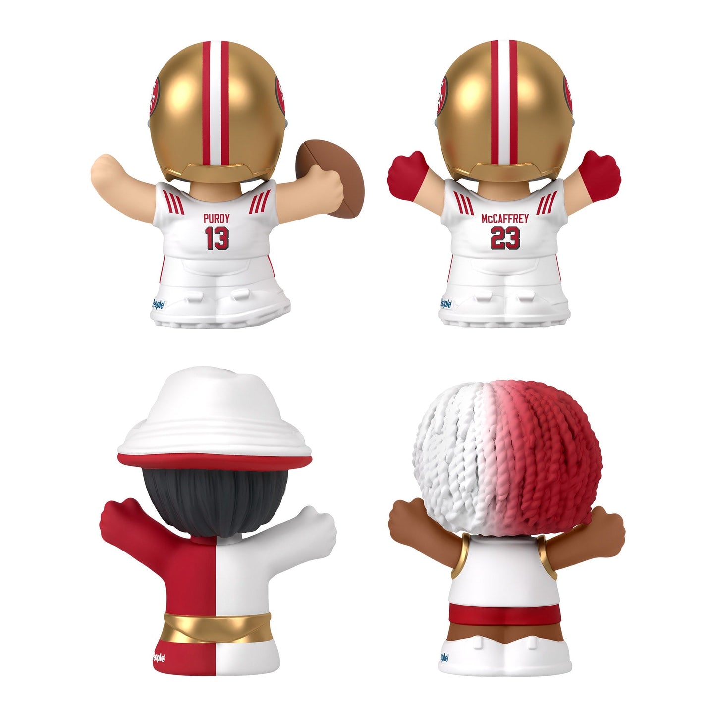 Little People Collector San Francisco 49ers Alternate Jersey Figure Set - Bộ mô hình cầu thủ NFL - Mattel Creations HVH14 - Hình ảnh bổ sung 4