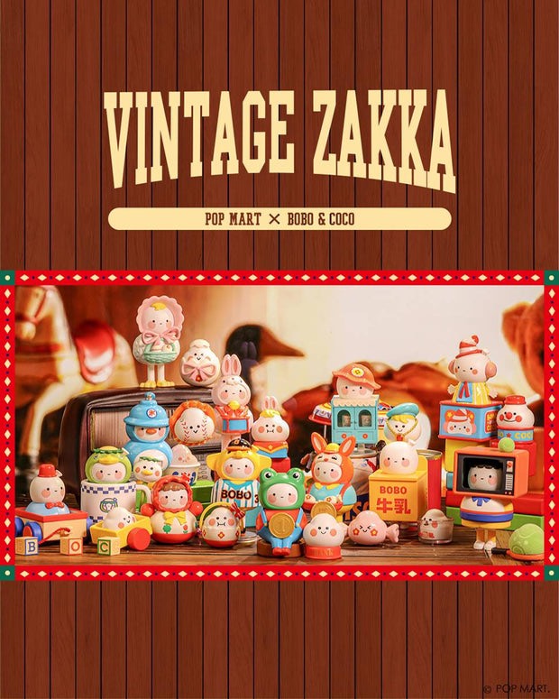 Popmart BoBo & CoCo Vintage ZAKKA Blindbox Series - Mô Hình Blindbox Chính Hãng Pop Mart