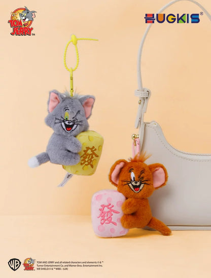 Jerry Mouse Fortune Cheese Style Plush Pendant - Móc Khóa Bông Phô Mai Jerry - HugKis - Hình ảnh chi tiết 2
