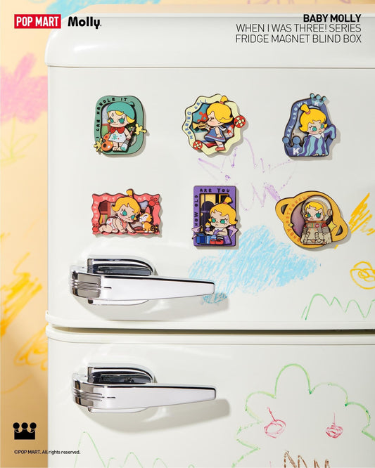 Baby Molly When I was Three! Series-Fridge Magnet Blind Box - Mô hình Nam châm tủ lạnh Pop Mart