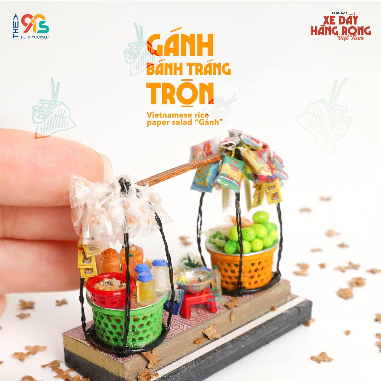 Nam Châm Tủ Lạnh Gánh Bánh Tráng Trộn - The 90's DIY