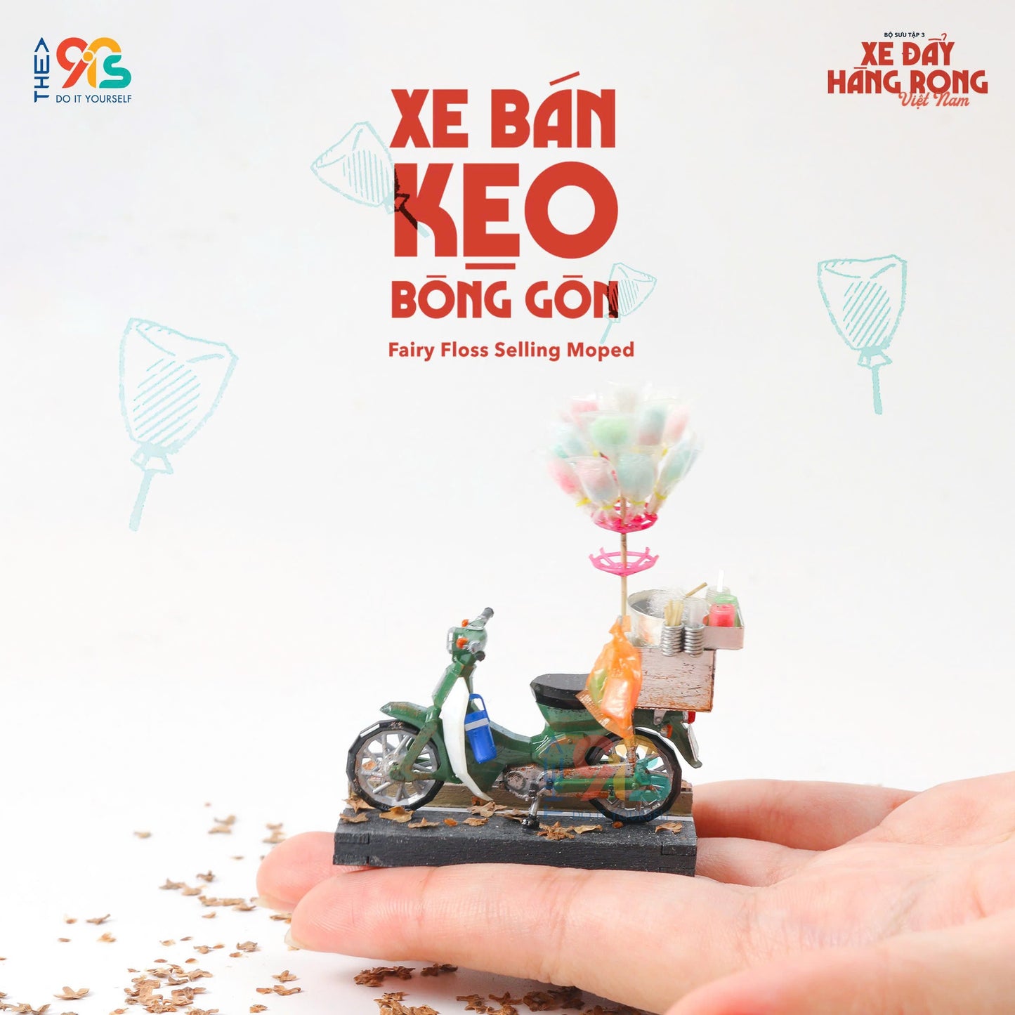 Xe Kẹo Bông Gòn - Nam Châm Hít Tủ Lạnh