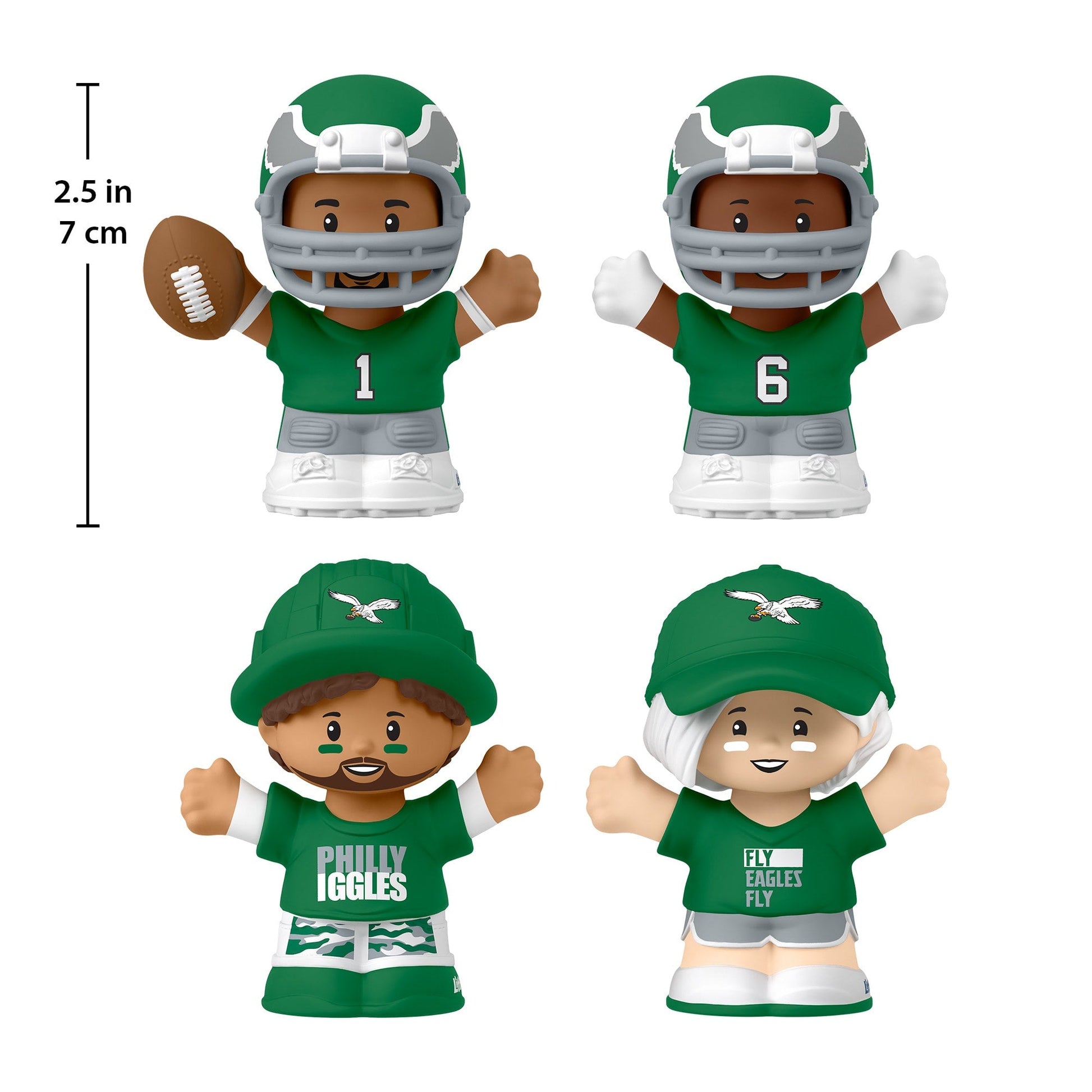 Little People Collector Philadelphia Eagles Alternate Jersey Figure Set - Bộ Mô Hình Cầu Thủ NFL Sưu Tầm - Mattel - Hình ảnh bổ sung 5