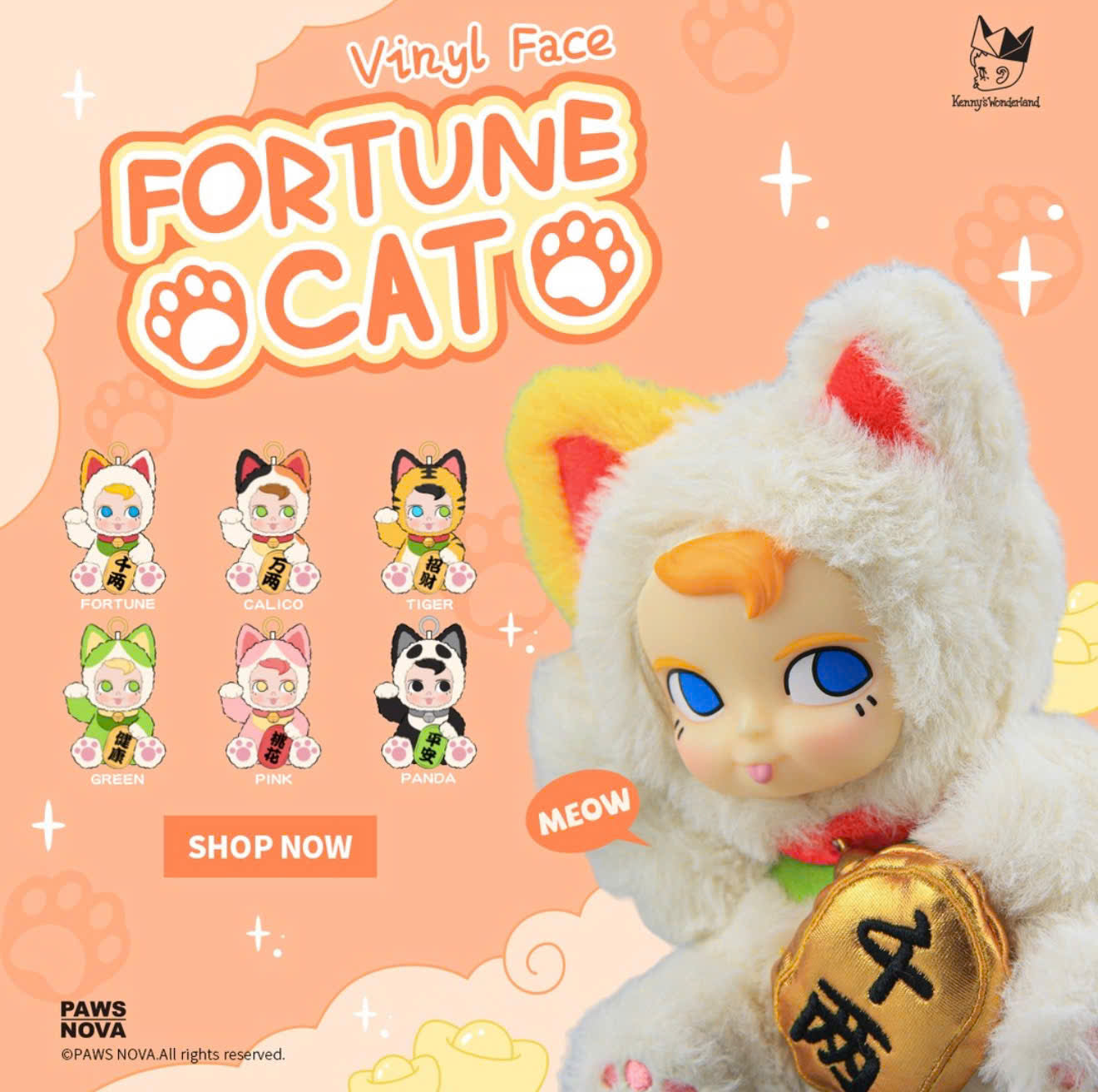 SamSam Fortune Cat Vinyl Face Blind Box - Mô hình Đồ chơi Mèo Thần Tài - Pop Art Workshop - Hình ảnh chi tiết 2
