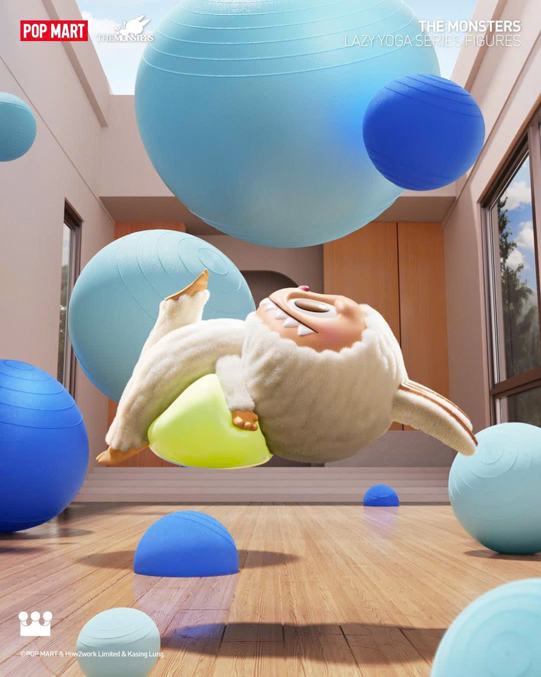 THE MONSTERS Lazy Yoga Blind Box Series Figures - Mô Hình Blind Box Chính Hãng Pop Mart