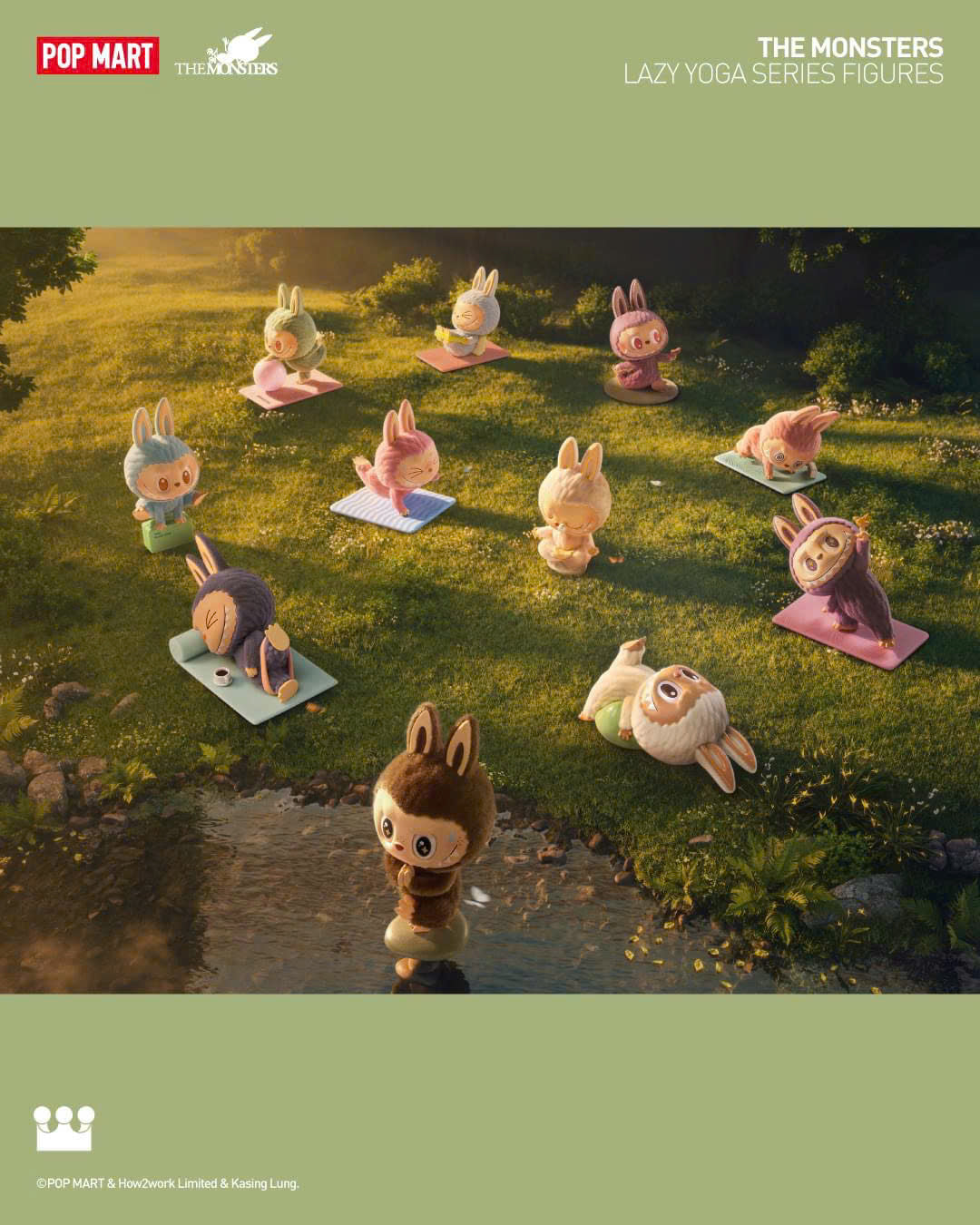 THE MONSTERS Lazy Yoga Blind Box Series Figures - Mô Hình Blind Box Chính Hãng Pop Mart