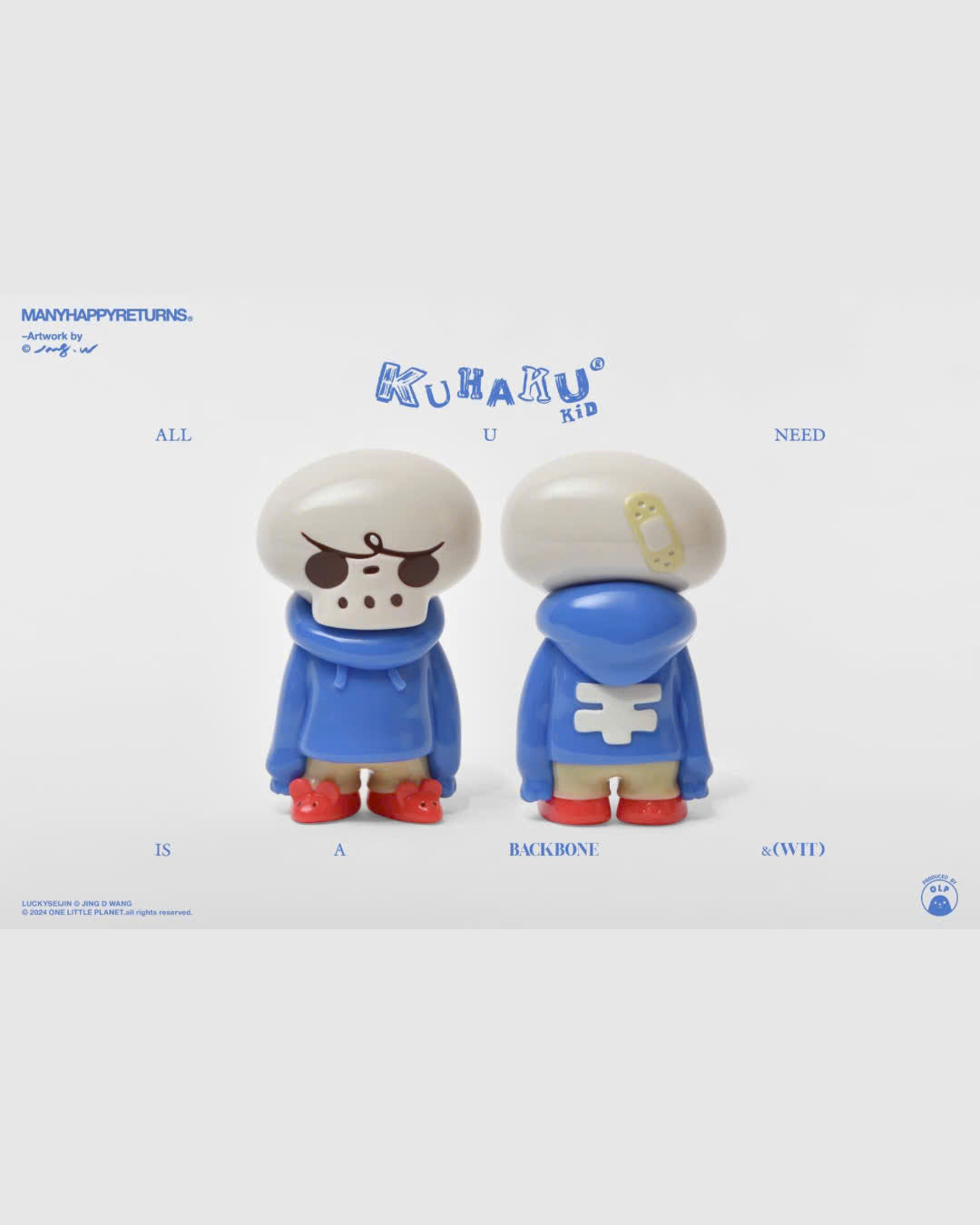 JD WANG - Mini Kuhaku | Mô Hình Art Toy Chính Hãng One Little Planet - Hình ảnh sản phẩm
