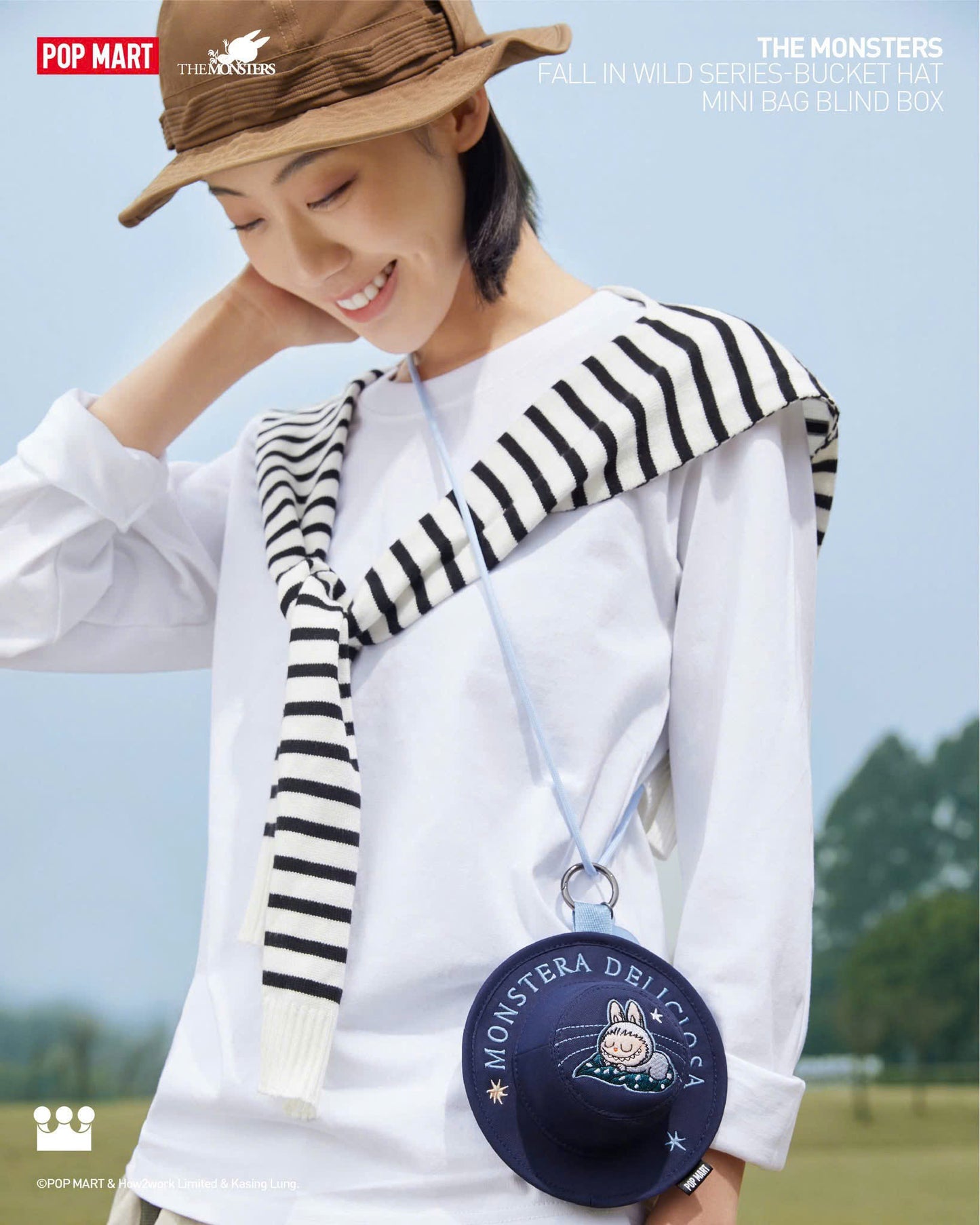 THE MONSTERS FALL IN WILD Series - Bucket Hat Bag - Túi Xách Hình Nón Labubu POP MART