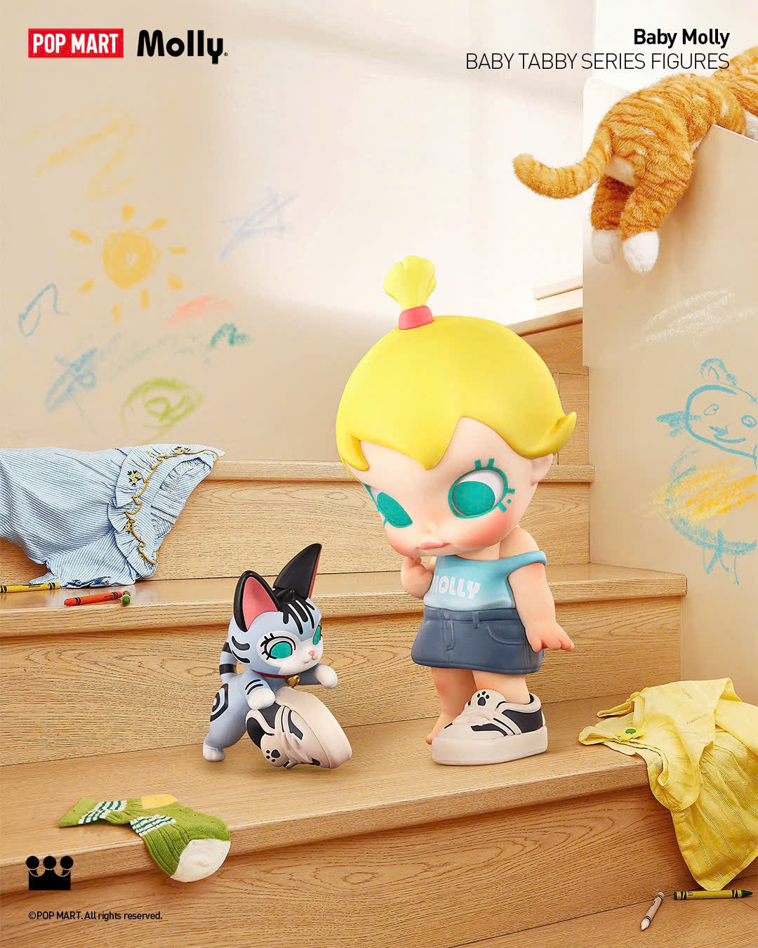 Baby Molly & Baby Tabby Series Figures - Mô Hình Blindbox Chính Hãng - Pop Mart