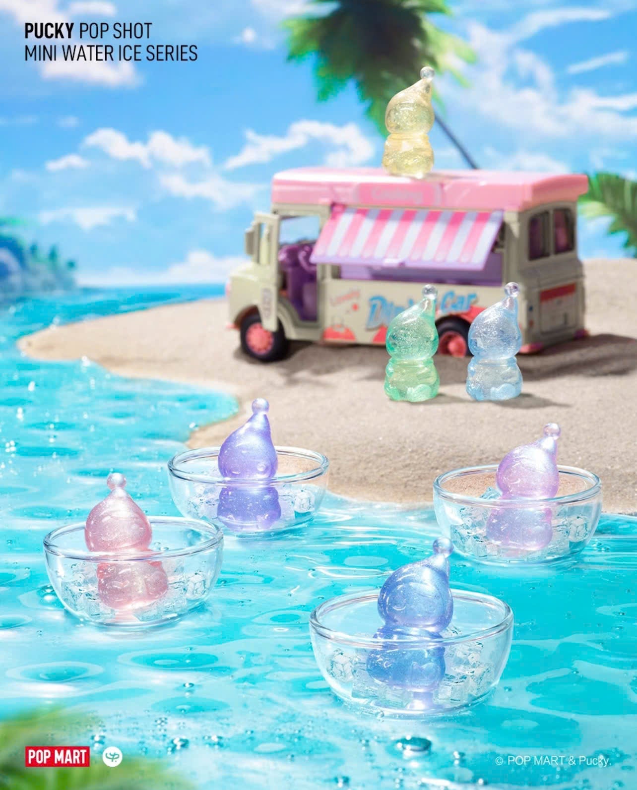 POPSHOT PUCKY MINI Water Ice Figure Series - Mô Hình Art Toy Pop Mart