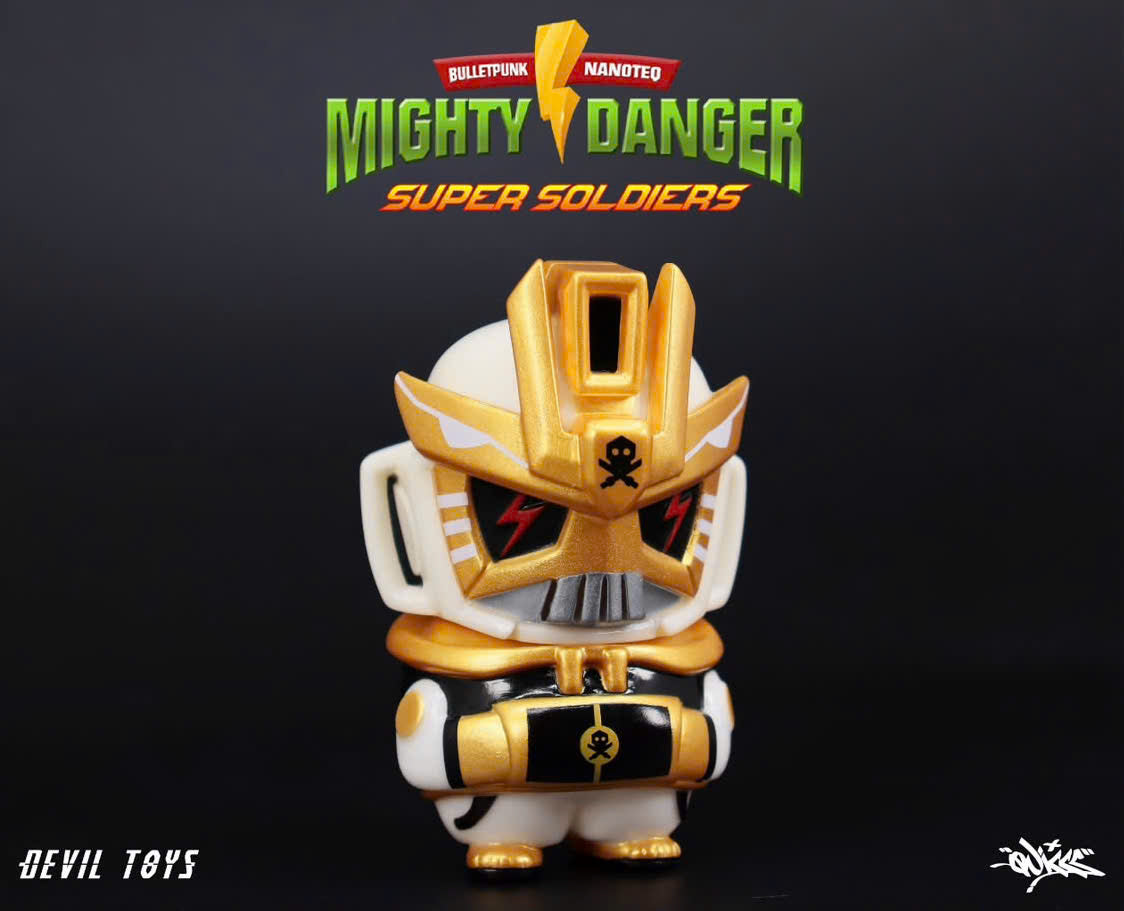 Devil Toys x Quiccs Mighty Danger - White soldier - Mô hình Art Toy Sofubi cao cấp Devil Toys - Hình ảnh bổ sung 4
