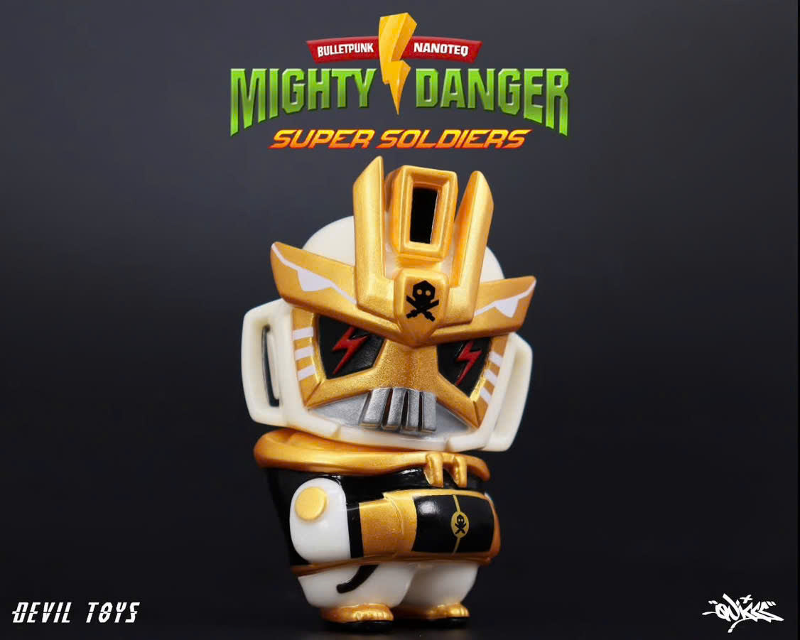 Devil Toys x Quiccs Mighty Danger - White soldier - Mô hình Art Toy Sofubi cao cấp Devil Toys - Hình ảnh bổ sung 5