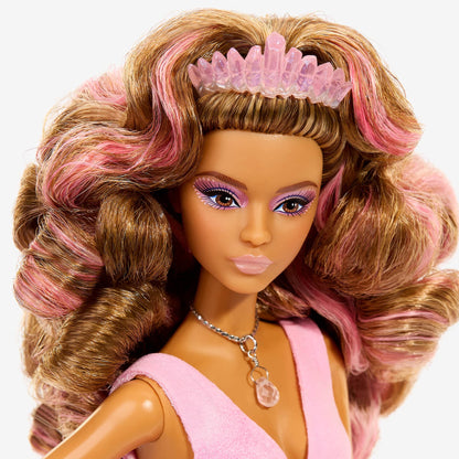 Barbie Crystal Fantasy Collection Rose Quartz Doll - Búp Bê Sưu Tầm Cao Cấp Barbie Signature HCB95 Barbie Signature - ảnh 1 -