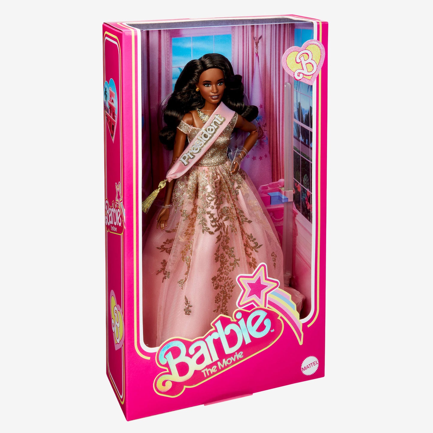 President Barbie in Pink and Gold Dress – Barbie The Movie Búp Bê Tổng Thống Sưu Tầm Mattel Signature Mattel Creations - ảnh 