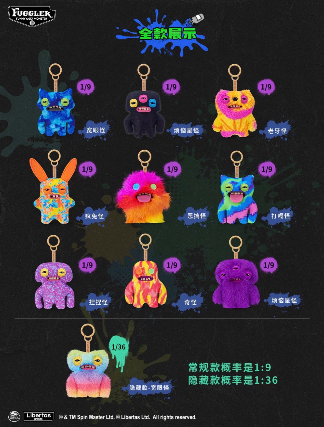 Fuggler Keyring Series 6 (RANDOM) - Móc Khóa Gấu Bông Quái Dị - ZURU ZURU - ảnh 5 - Plush Keychain
