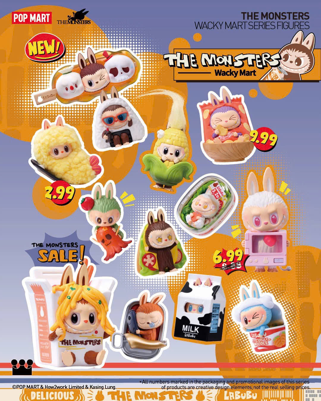 THE MONSTERS Wacky Mart Series Figures - Mô Hình Blind Box Chính Hãng Pop Mart