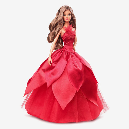 2022 Holiday Barbie, Light-Brown Hair - Búp bê Sưu tầm Lễ hội - Mattel HBY08