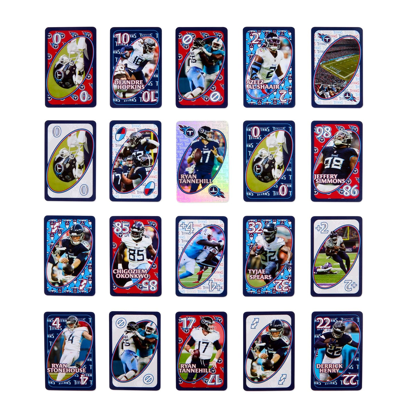 UNO Fandom NFL Tennessee Titans Game Deck - Bộ Bài Thẻ Bài Thể Thao - Mattel JDK25 - Hình ảnh bổ sung 6
