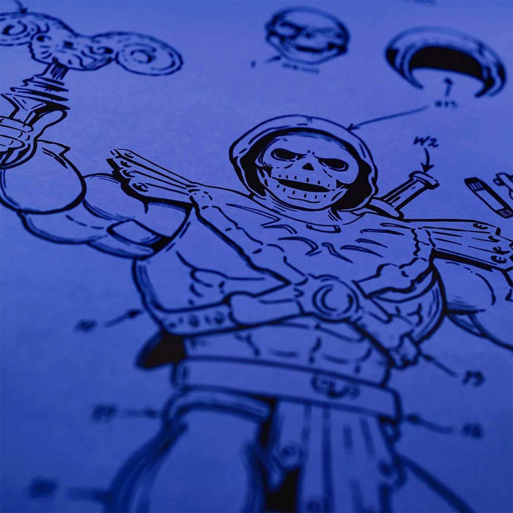 Art of Engineering Skeletor Print - Tranh In Nghệ Thuật Sơ Đồ Kỹ Thuật Masters of the Universe - Mattel Creations - Góc nhìn khác 3
