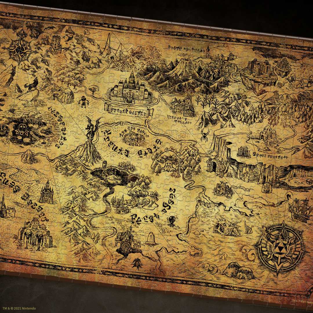 The Legend of Zelda™ "Hyrule Map" 1000 Piece Puzzle - Đồ chơi xếp hình 1000 mảnh - The Op Games