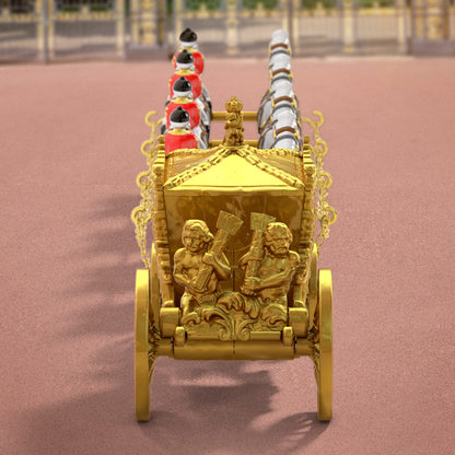 Matchbox Collectors Coronation Gold State Coach Mô Hình Xe Kéo Hoàng Gia Anh Phiên Bản Đặc Biệt Matchbox HWJ96