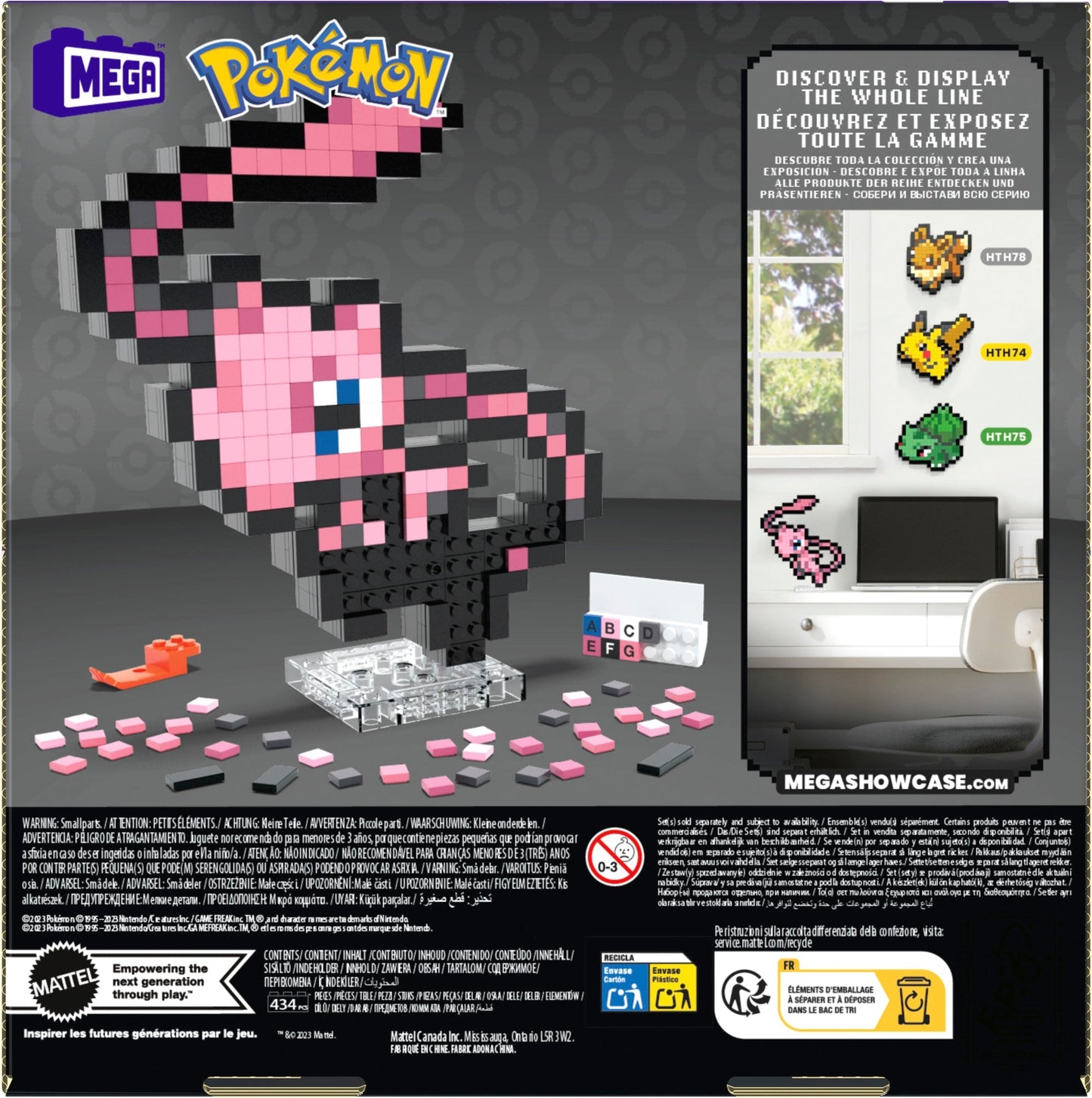 MEGA Pokémon Mew Building Set - Bộ Đồ Chơi Lắp Ráp Mô Hình Pixel Art - MEGA HWR80