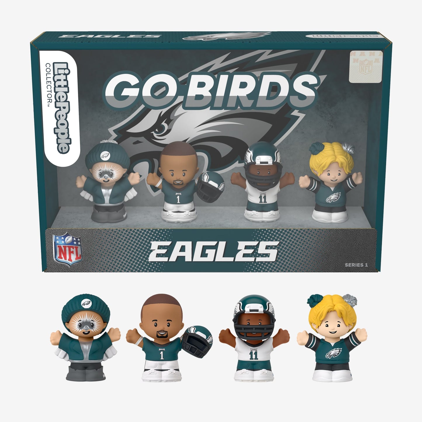 Little People Collector x NFL Philadelphia Eagles Set - Bộ Mô Hình Nhân Vật Philadelphia Eagles - Mattel - Hình ảnh bổ sung 4