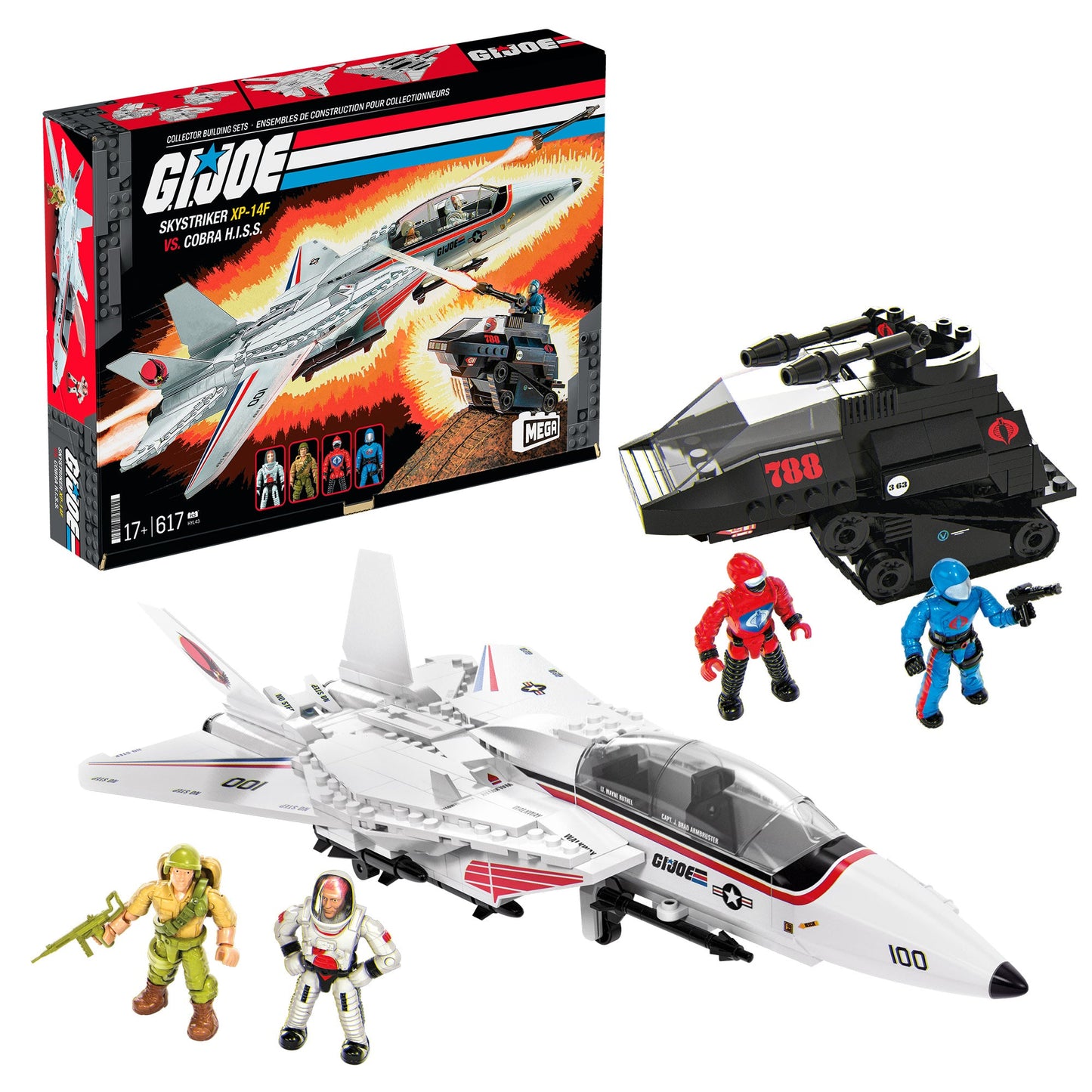 MEGA G.I. JOE Skystriker vs. COBRA H.I.S.S. Building Set - Bộ Đồ Chơi Lắp Ráp Sưu Tầm G.I. Joe - MEGA Mattel