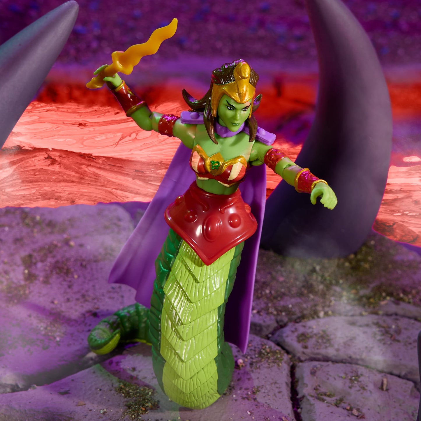 Masters of the Universe Origins Lady Slither Action Figure - Mô Hình Nữ Hoàng Rắn Snake Men - Mattel HPL12 - Hình ảnh chi tiết 2