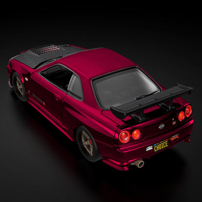 RLC Exclusive sELECTIONs Nissan Skyline GT-R (BNR34) Xe Mô Hình 1:64 Hot Wheels