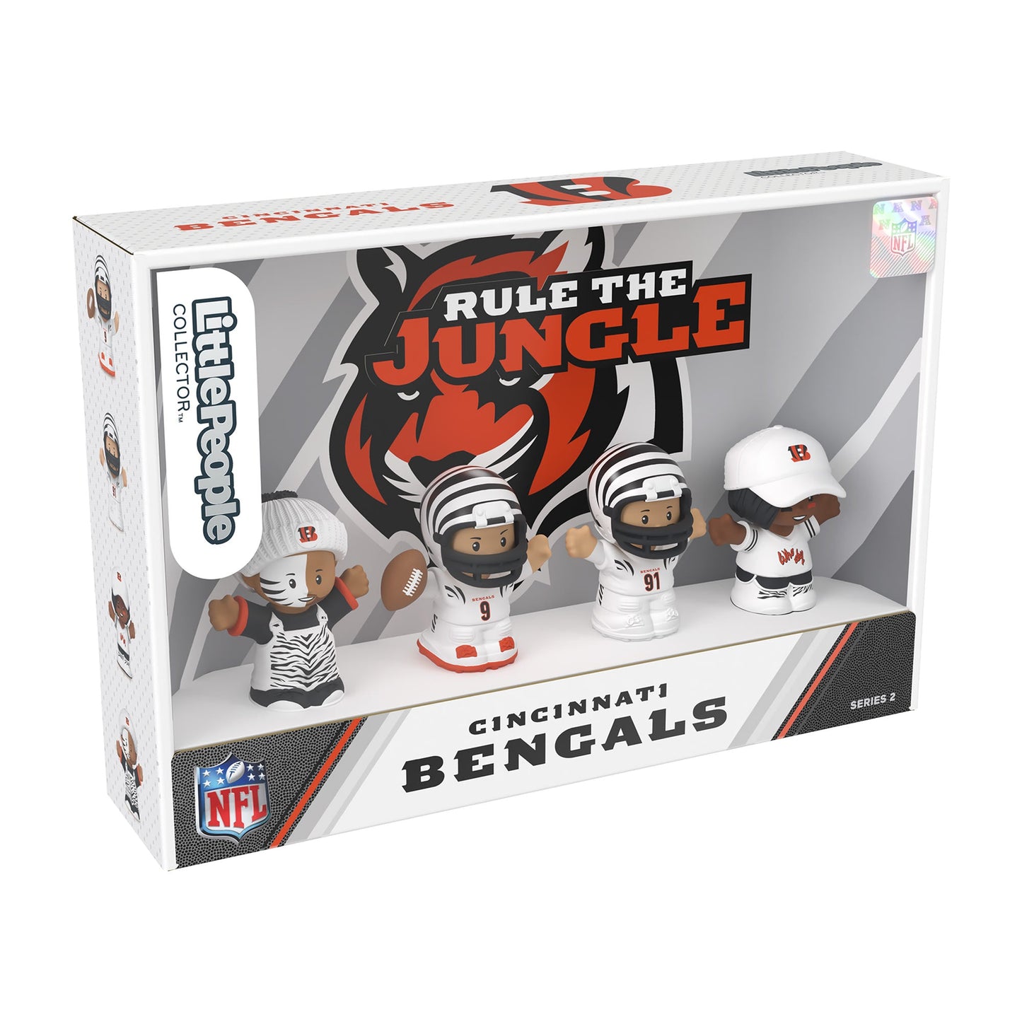 Little People Collector Cincinnati Bengals Alternate Jersey Figure Set - Bộ Mô Hình Cầu Thủ NFL Sưu Tầm Mattel Mattel - ảnh 1