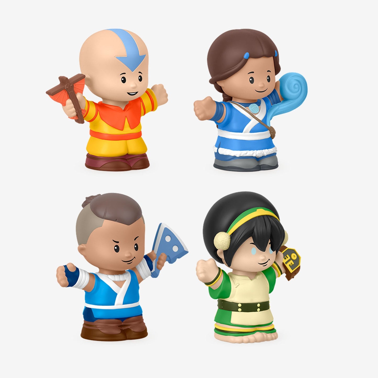 Little People Collector Avatar The Last Airbender - Bộ Mô Hình Action Figure 4 Nhân Vật Mattel Fisher-Price - Góc nhìn khác 3