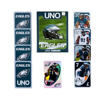 UNO Fandom NFL Philadelphia Eagles Game Deck - Bộ Bài Thẻ Bài Thể Thao - Mattel - Góc nhìn khác 3
