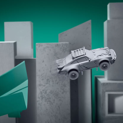 Hot Wheels x Daniel Arsham Eroded Porsche Safari - Mô Hình Xe 1:64 Giới Hạn Mattel Creations - Hình ảnh bổ sung 4