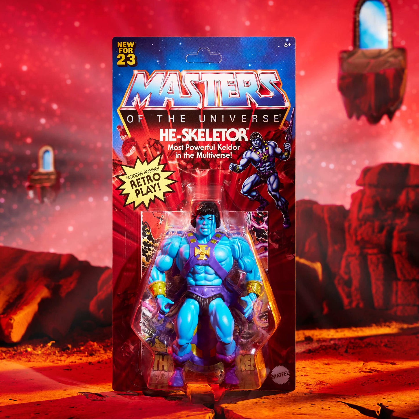 Masters of the Universe Origins He-Skeletor Figure - Mô hình hành động cao cấp Mattel - Hình ảnh bổ sung 8